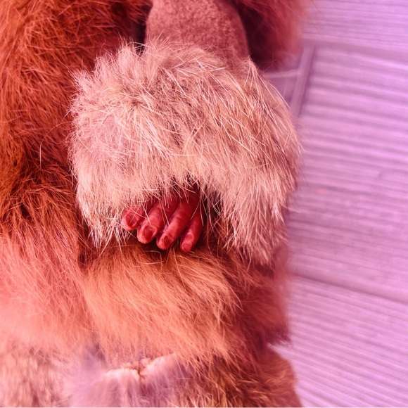 Vintage indigenous  Alaskan Doll with rabbit Fur & Leather outfit decoration - Picture 7 of 9